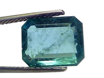 6.23 Ct Gii Certified Untreated Natural Zambian Emerald Panna Gemstone