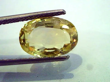 6.25 Ct Unheated Untreted Natural Ceylon Yellow Sapphire/Pukhraj