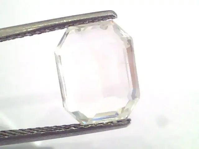 6.26 Ct GII Certified Unheated Untreated Natural White Sapphire Gemstone AAA - Venus Gems