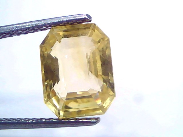 6.26 Ct IGI Certified Unheated Natural Ceylon Yellow Sapphire Pukhraj – 6.87 Ratti
