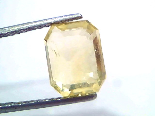 6.26 Ct IGI Certified Unheated Natural Ceylon Yellow Sapphire Pukhraj – 6.87 Ratti