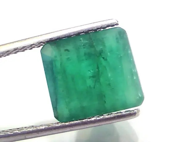 6.31 Ct Certified Untreated Natural Deep Green Zambian Emerald