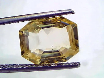 6.31 Ct IGI Certified Unheated Untreated Natural Ceylon Yellow Sapphire