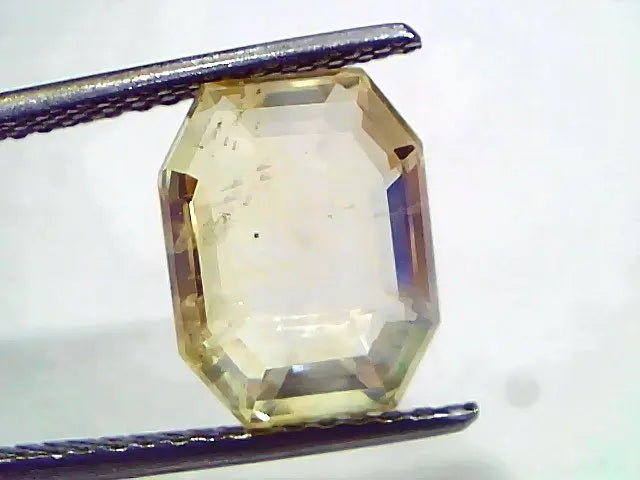 6.31 Ct IGI Certified Unheated Untreated Natural Ceylon Yellow Sapphire