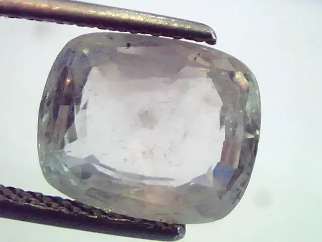 6.36 Carat Natural Unheated Untreated Ceylon White Sapphire