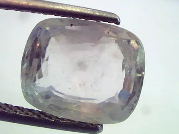 6.36 Carat Natural Unheated Untreated Ceylon White Sapphire