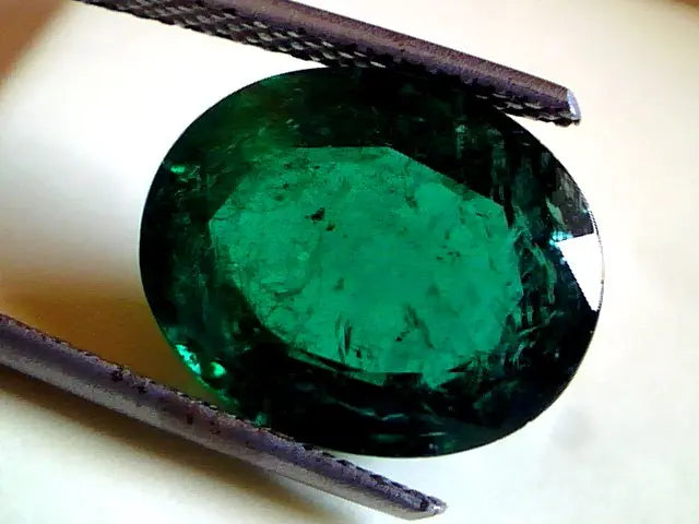 6.40 Ct Deep Green Untreated Natural Zambian Emerald Gemstone