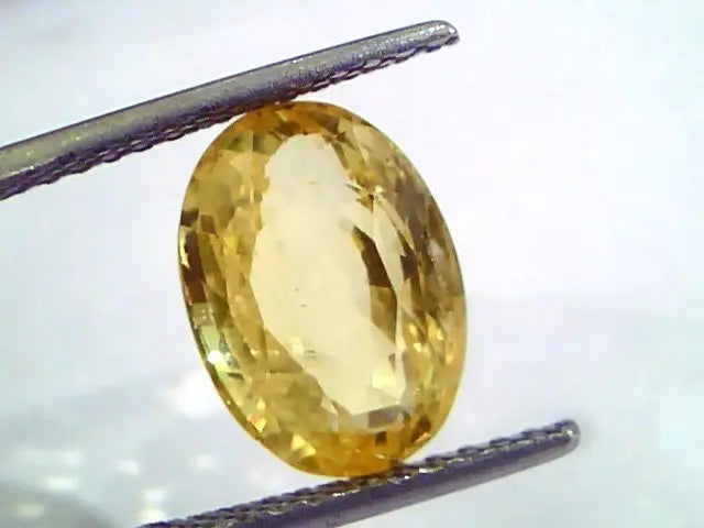 6.38 Ct Unheated Untreated Natural Ceylon Yellow Sapphire AAAAA
