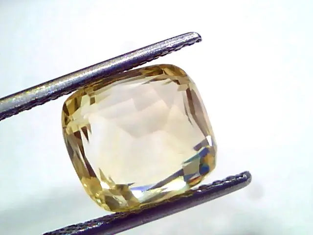 6.38 Ct GII Certified Unheated Untreated Natural Ceylon Yellow Sapphire