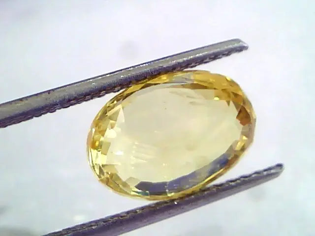 6.38 Ct Unheated Untreated Natural Ceylon Yellow Sapphire AAAAA