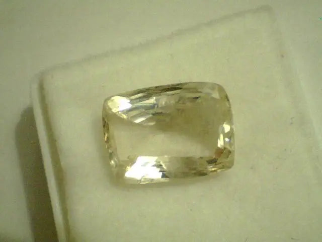 6.3 Ct Unheated Untreated Natural Yellow Tint White Sapphire A++