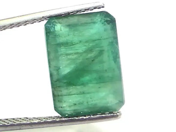 6.44 Ct Certified Untreated Natural Deep Green Zambian Emerald