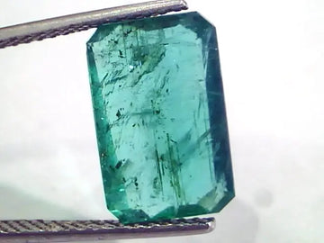 6.54 Ct Untreated Natural Certified Zambian Emerald Gemstone AA