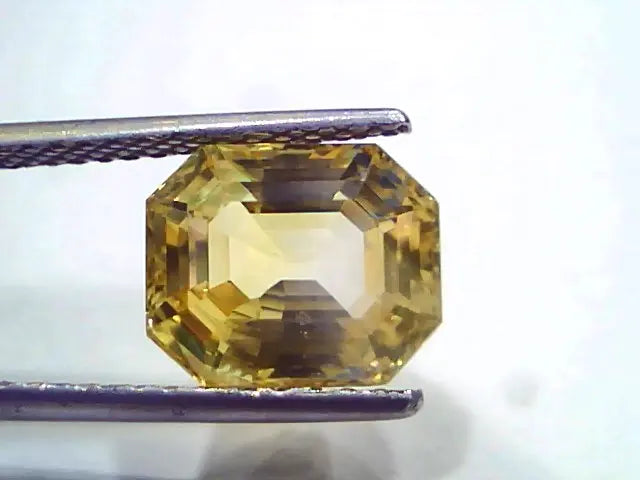 6.51 Ct IGI Certified Unheated Untreated Natural Ceylon Yellow Sapphire AAA