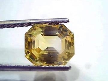 6.51 Ct IGI Certified Unheated Untreated Natural Ceylon Yellow Sapphire AAA