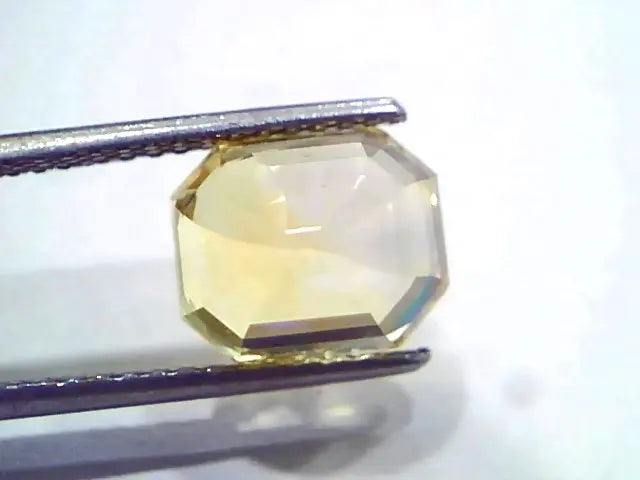 6.51 Ct IGI Certified Unheated Untreated Natural Ceylon Yellow Sapphire AAA