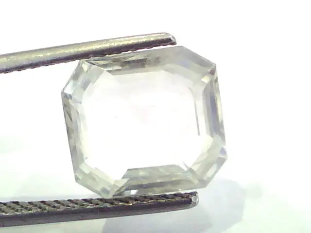 6.60 Ct Unheated Untreated Natural Ceylon White Sapphire/Safed Pukhraj