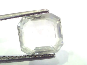 6.60 Ct Unheated Untreated Natural Ceylon White Sapphire/Safed Pukhraj
