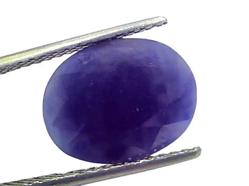 6.57 Ct Certified Unheated Untreated African Blue Sapphire Neelam Stone