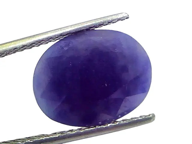 6.57 Ct Certified Unheated Untreated African Blue Sapphire Neelam Stone