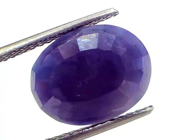 6.57 Ct Certified Unheated Untreated African Blue Sapphire Neelam Stone