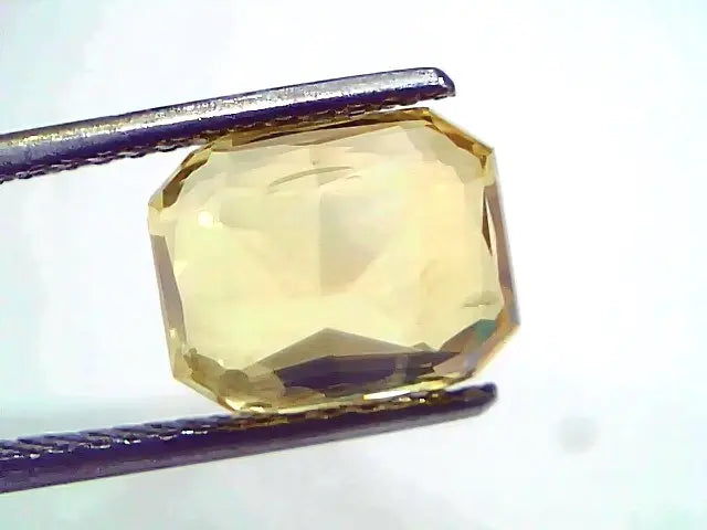 6.56 Ct IGI Certified Unheated Untreated Natural Ceylon Yellow Sapphire AAA