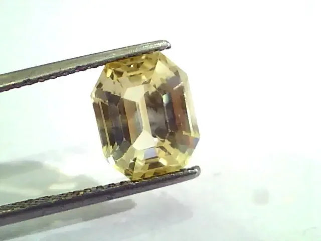 6.57 Ct Unheated Untreated Natural Ceylon Yellow Sapphire Gemstone - Venus Gems