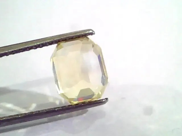 6.57 Ct Unheated Untreated Natural Ceylon Yellow Sapphire Gemstone - Venus Gems
