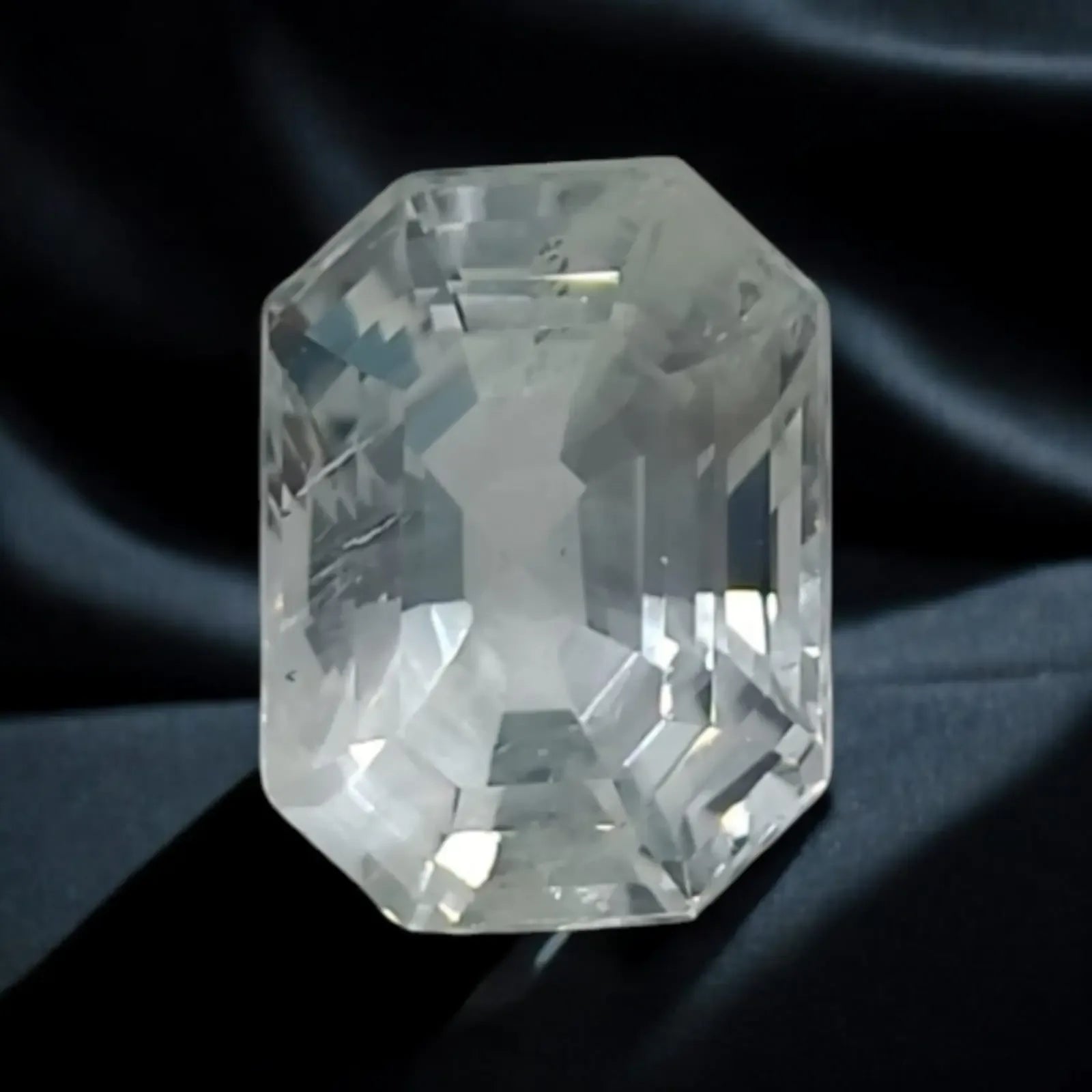 6.58 Ct IGI Certified Unheated Untreated Natural Ceylon White Sapphire - Venus Gems