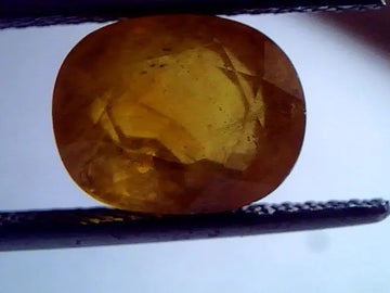 6.60 Ct Natural Bangkok Yellow Sapphire,Pukhraj Gemstone heated
