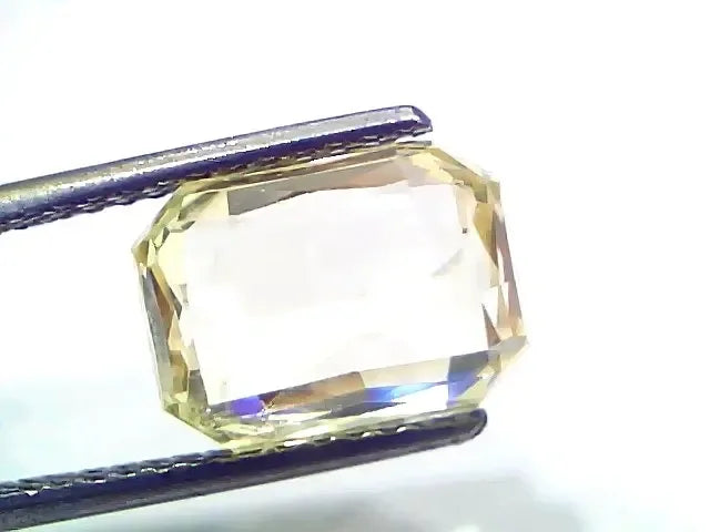 6.56 Ct GII Certified Unheated Untreated Natural Ceylon Yellow Sapphire - Venus Gems
