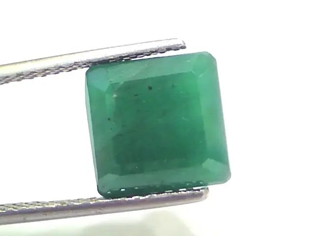 6.63 Ct Certified Untreated Natural Deep Green Zambian Emerald