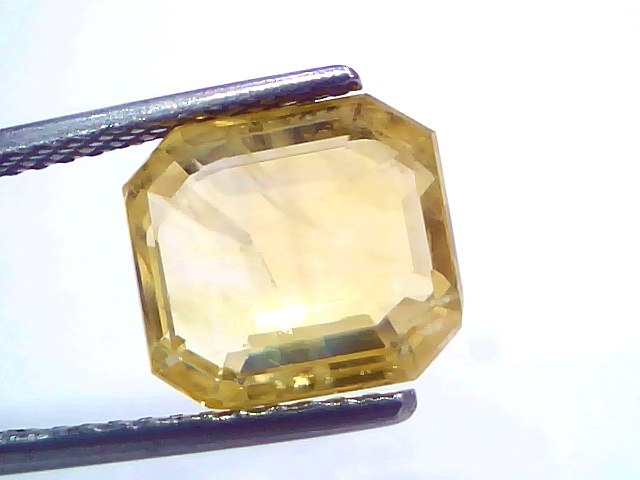 6.61 Ct IGI Certified Unheated Natural Ceylon Yellow Sapphire Pukhraj – 7.25 Ratti