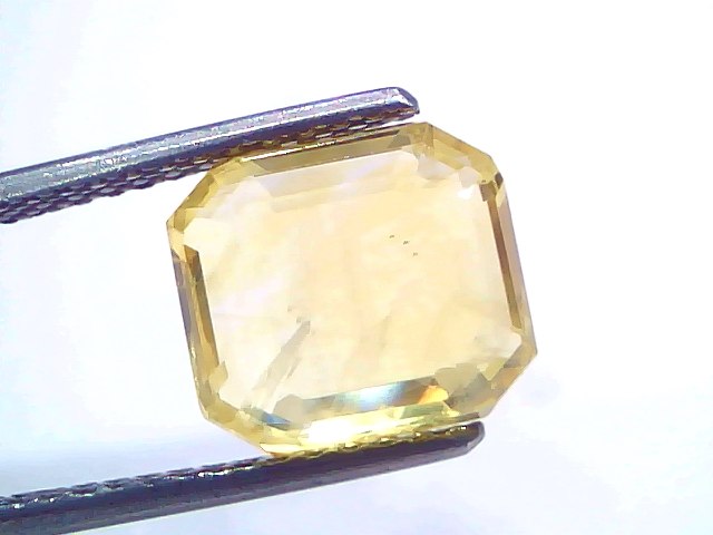 6.61 Ct IGI Certified Unheated Natural Ceylon Yellow Sapphire Pukhraj – 7.25 Ratti