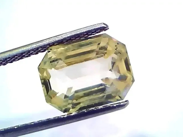 6.62 Ct IGI Certified Unheated Untreated Natural Ceylon Yellow Sapphire AA - Venus Gems