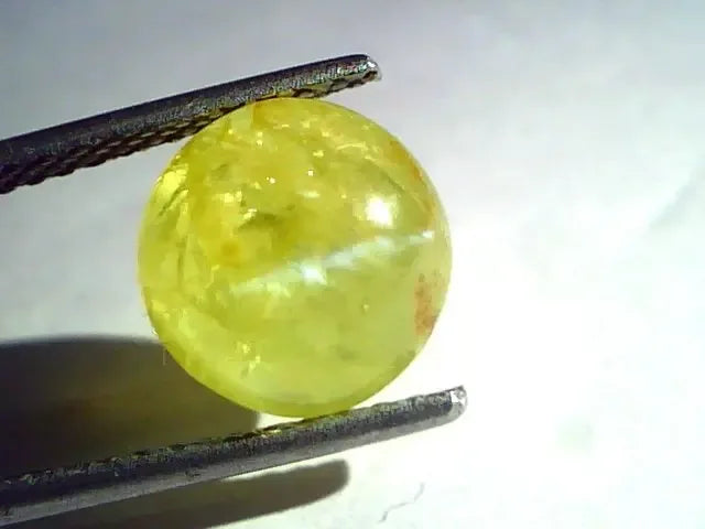 6.67 Ct Certified Untreated Natural Chrysoberyl Cats Eye,Lehsunia - Venus Gems