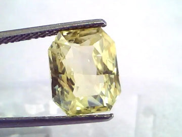 6.71 Ct IGI Certified Unheated Untreated Natural Ceylon Yellow Sapphire