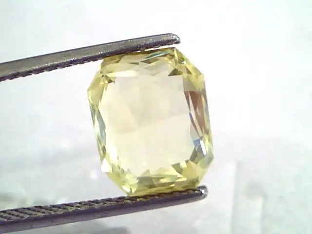 6.71 Ct IGI Certified Unheated Untreated Natural Ceylon Yellow Sapphire