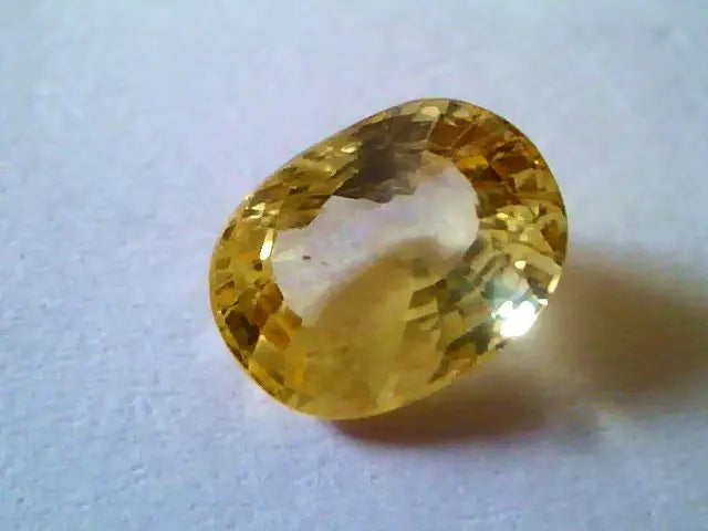 6.73 Ct Unheated Untreted Natural Ceylon Yellow Sapphire Pukhraj