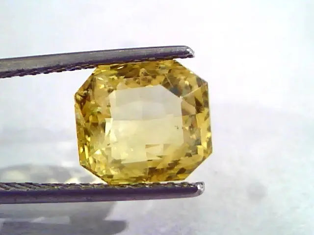 6.77 Ct IGI Certified Unheated Untreated Natural Ceylon Yellow Sapphire