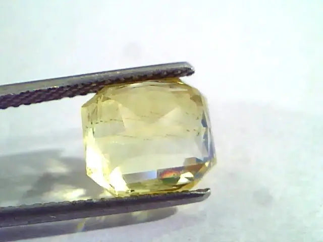 6.77 Ct IGI Certified Unheated Untreated Natural Ceylon Yellow Sapphire