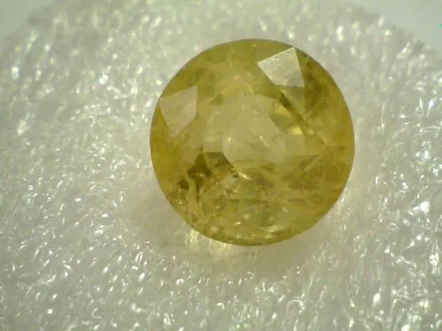 6.79 Ct Unheated Untreated Natural Round Ceylon Yellow Sapphire