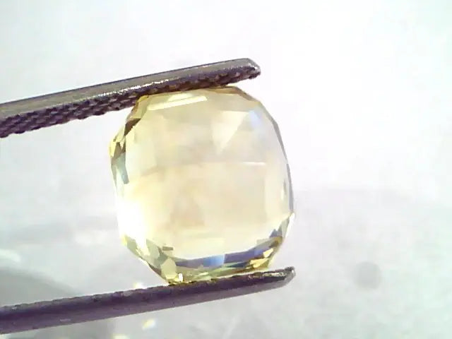 6.81 Ct IGI Certified Unheated Untreated Natural Ceylon Yellow Sapphire