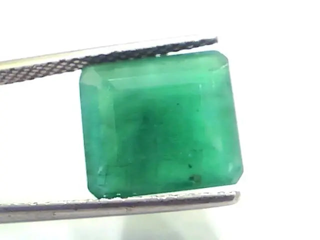 6.84 Ct Certified Untreated Natural Deep Green Zambian Emerald