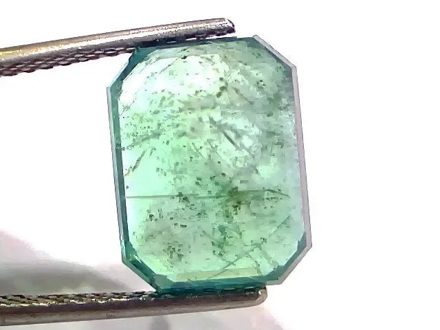 6.83 Ct GII Certified Untreated Natural Zambian Emerald Gemstone Panna - Venus Gems