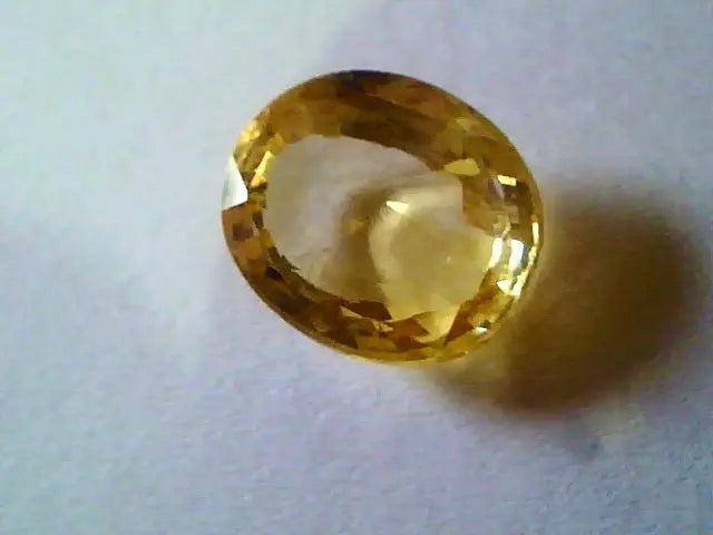 6.84 Ct Unheated Untreted Natural Ceylon Yellow Sapphire Pukhraj