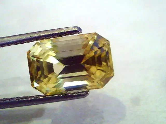 6.89 Ct IGI Certified Unheated Natural Ceylon Yellow Sapphire AAAAA