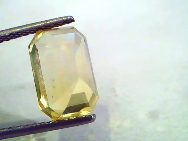 6.89 Ct IGI Certified Unheated Natural Ceylon Yellow Sapphire AAAAA