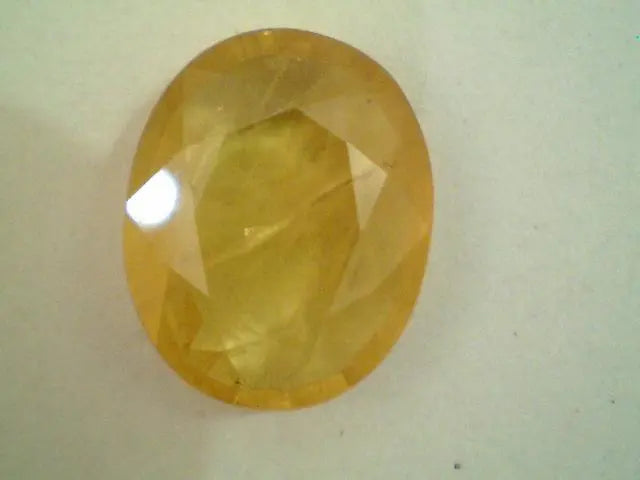 6.8 Carat Natural Bangkok Yellow Sapphire,Real Pukhraj Gemstones