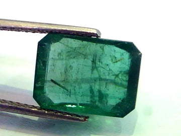 6.91 Ct Untreated Natural Zambian Emerald Panna Mercury Gemstone